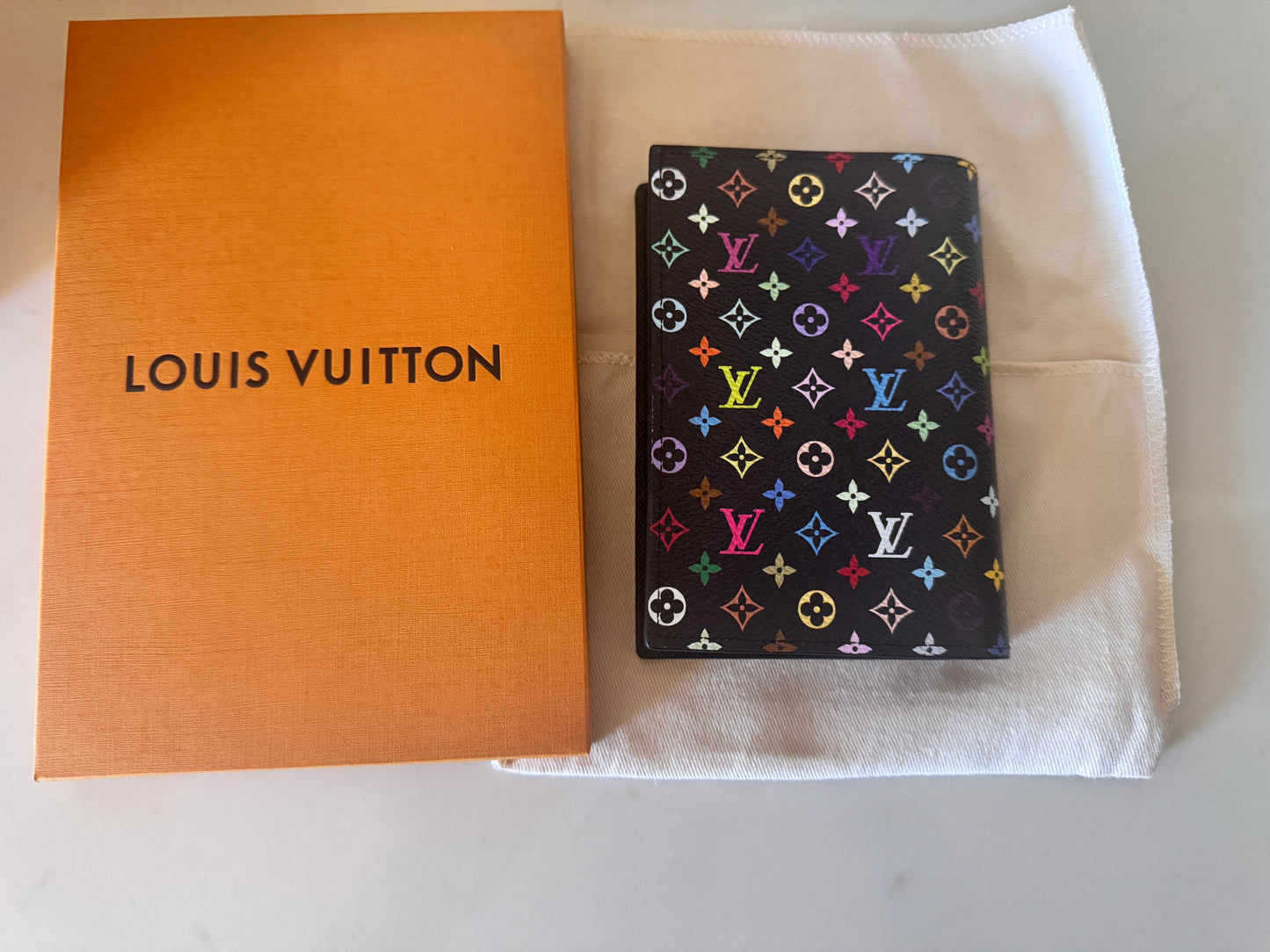 Louis Vuitton x Murakami Black Passport Cover