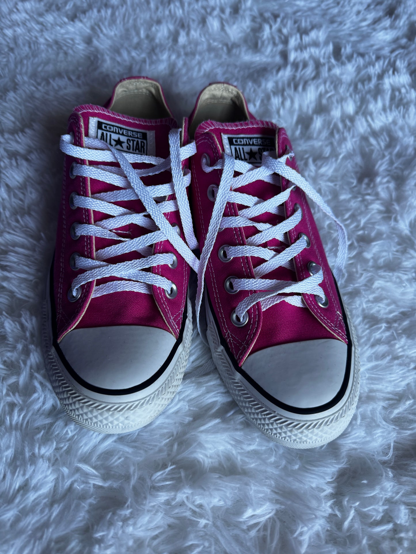 Converse All Star Pink & White Low Tops