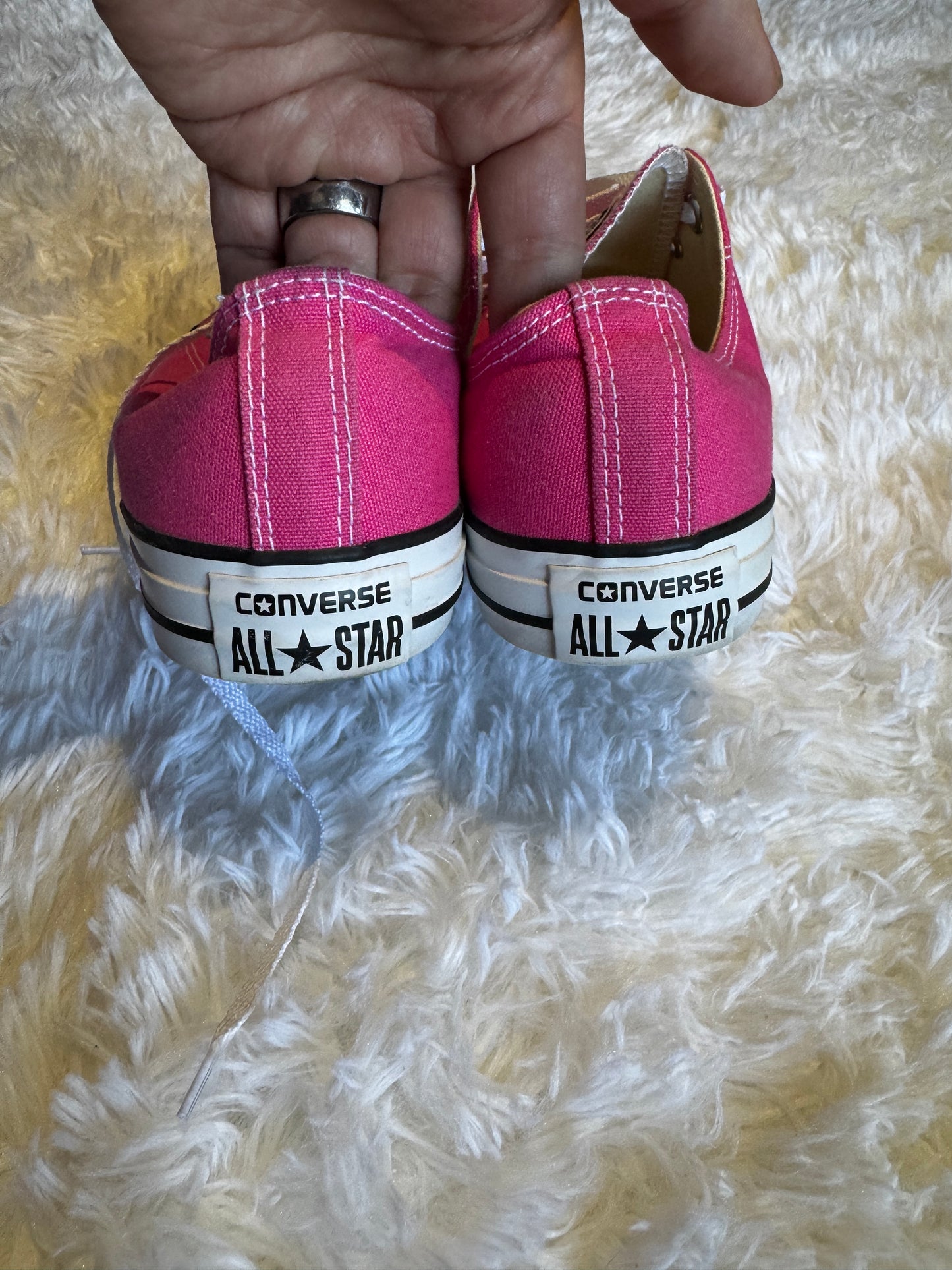 Converse All Star Pink & White Low Tops