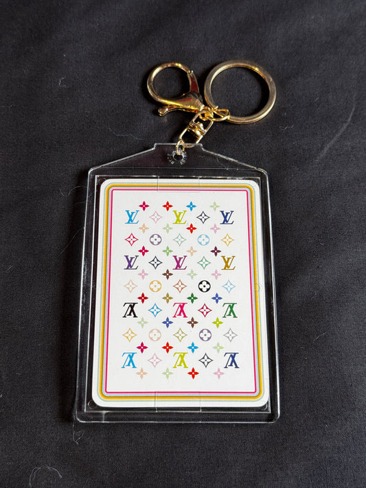 LOUIS VUITTON Takashi Murakami Monogram Playing Card 6 of Spades Keychain Case