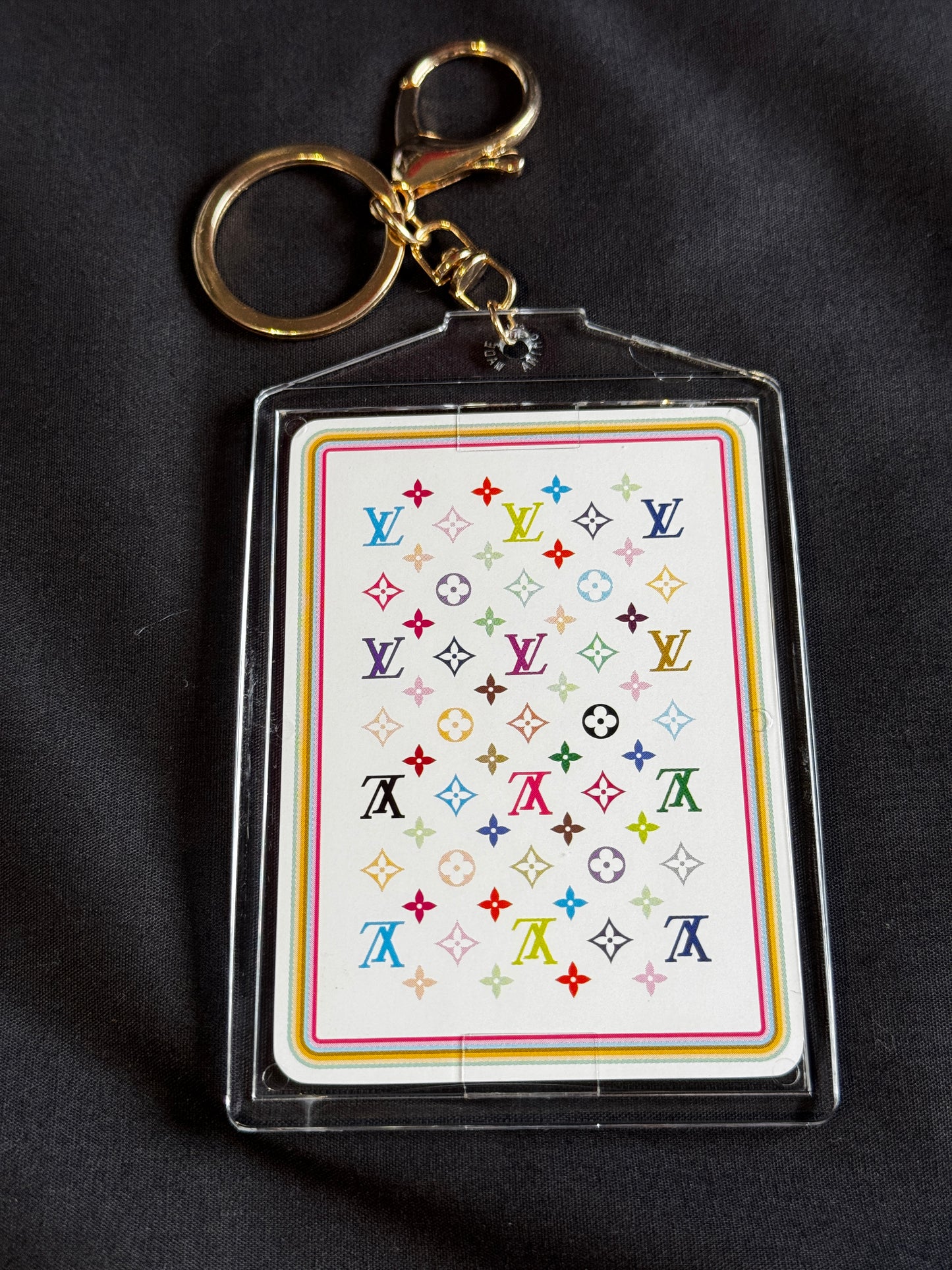 LOUIS VUITTON Takashi Murakami Monogram Playing Card 6 of Spades Keychain Case