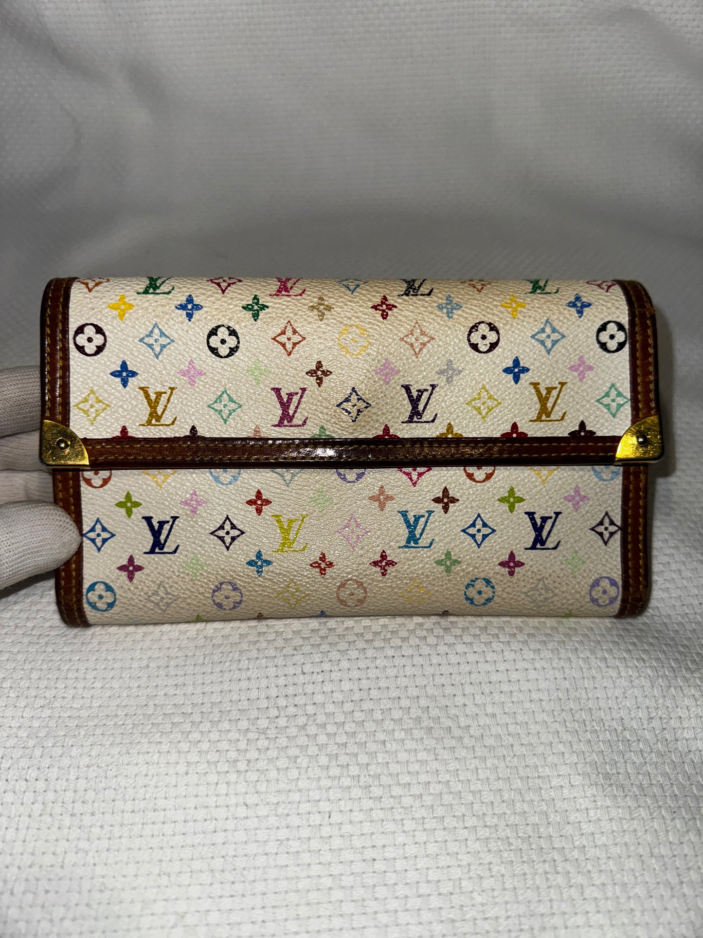 Louis Vuitton Takashi Murakami Multicolor Monogram Long Snap Continental Wallet