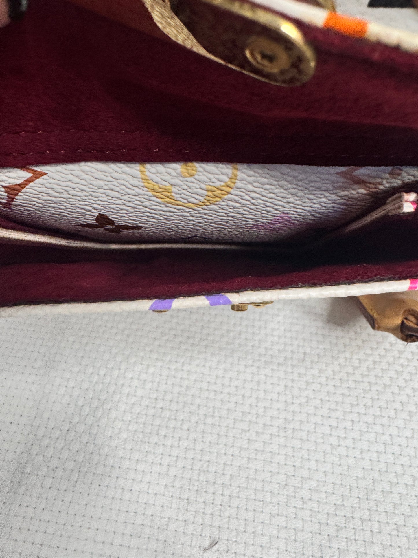 Louis Vuitton 2003 Takashi Murakami Multicolor Monogram Speedy 30 Blanc