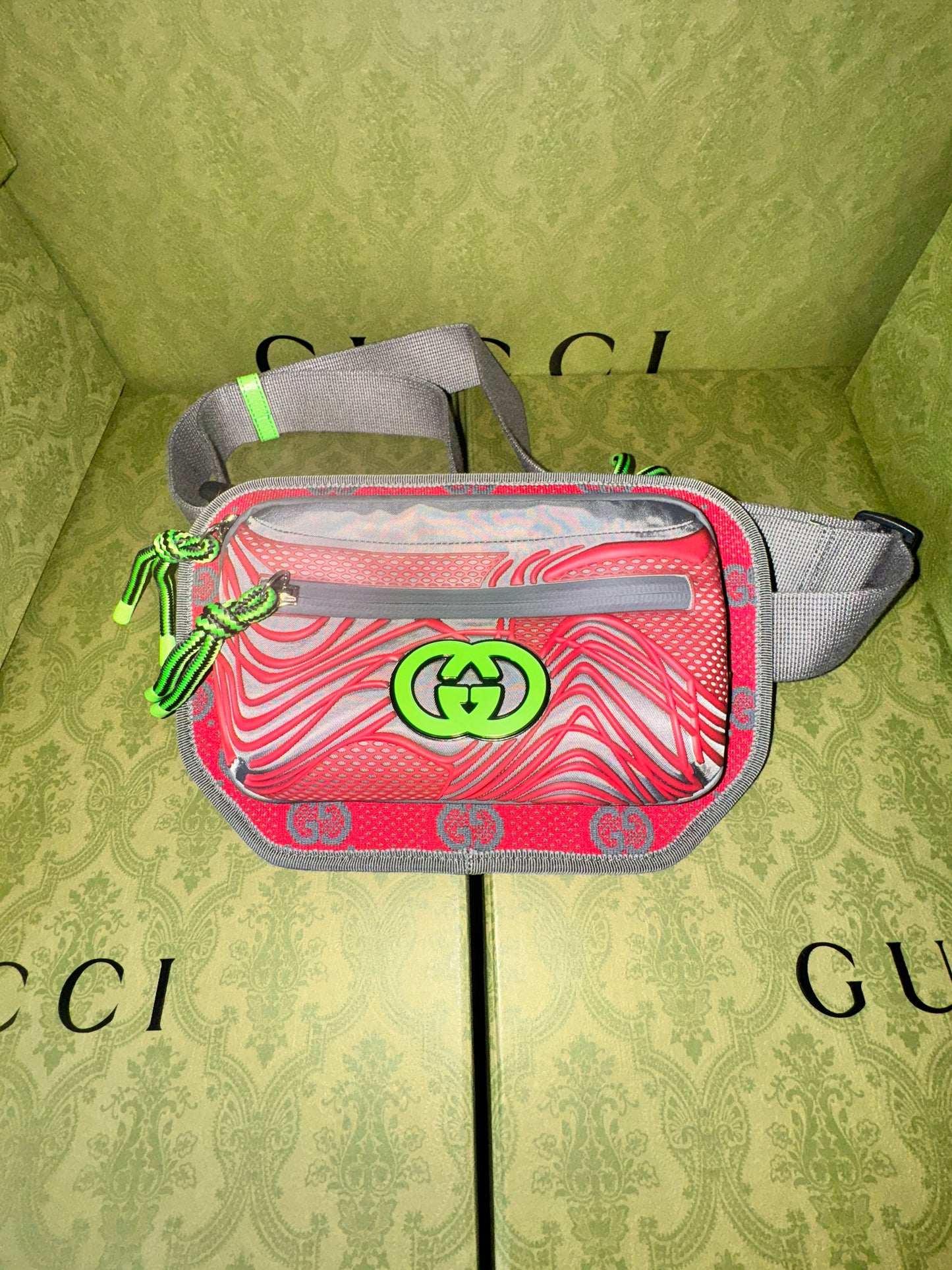 Gucci Interlock GG Monogram Belt Bag - Red