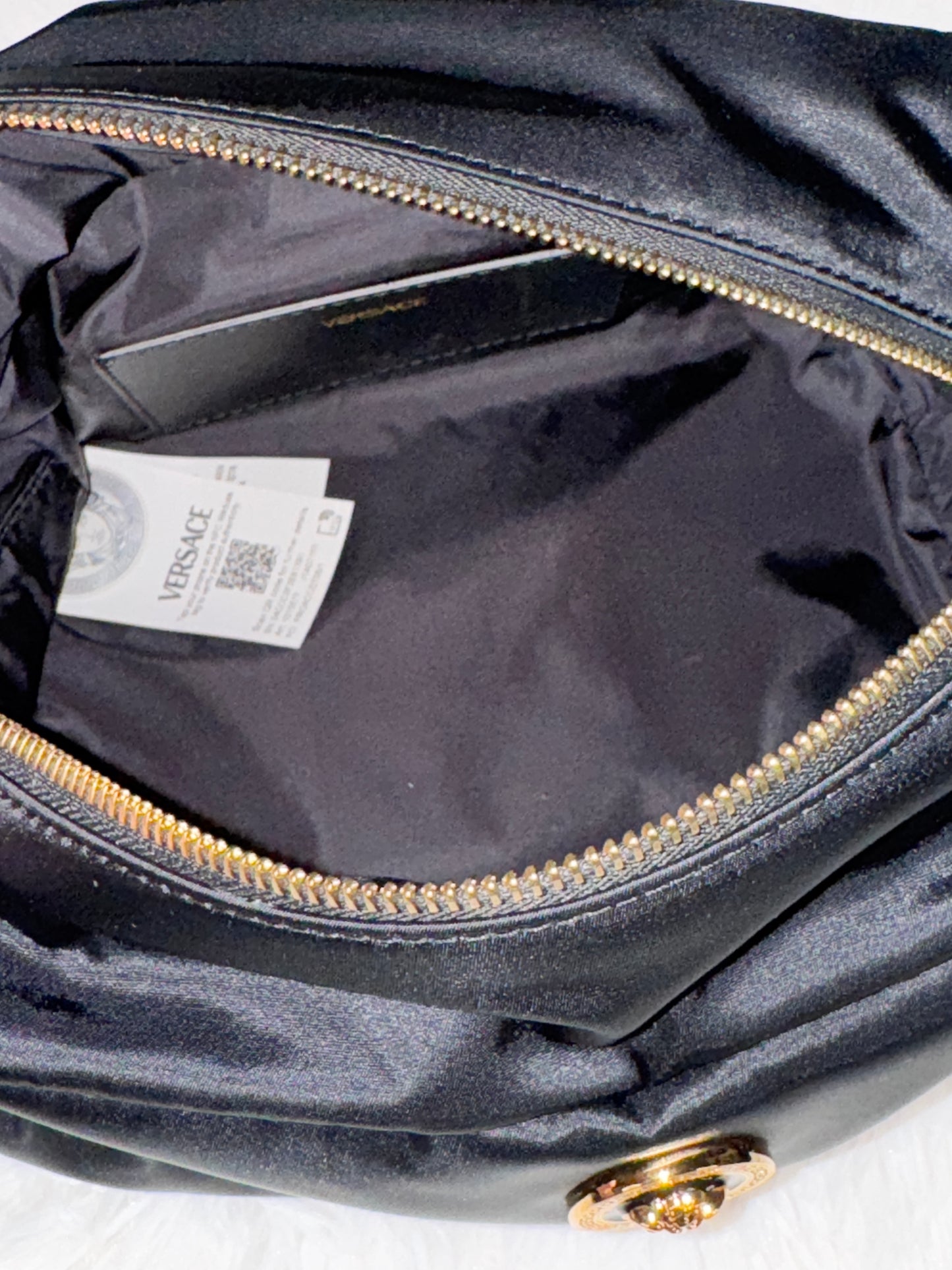 Versace Black Nylon Toiletries Pouch