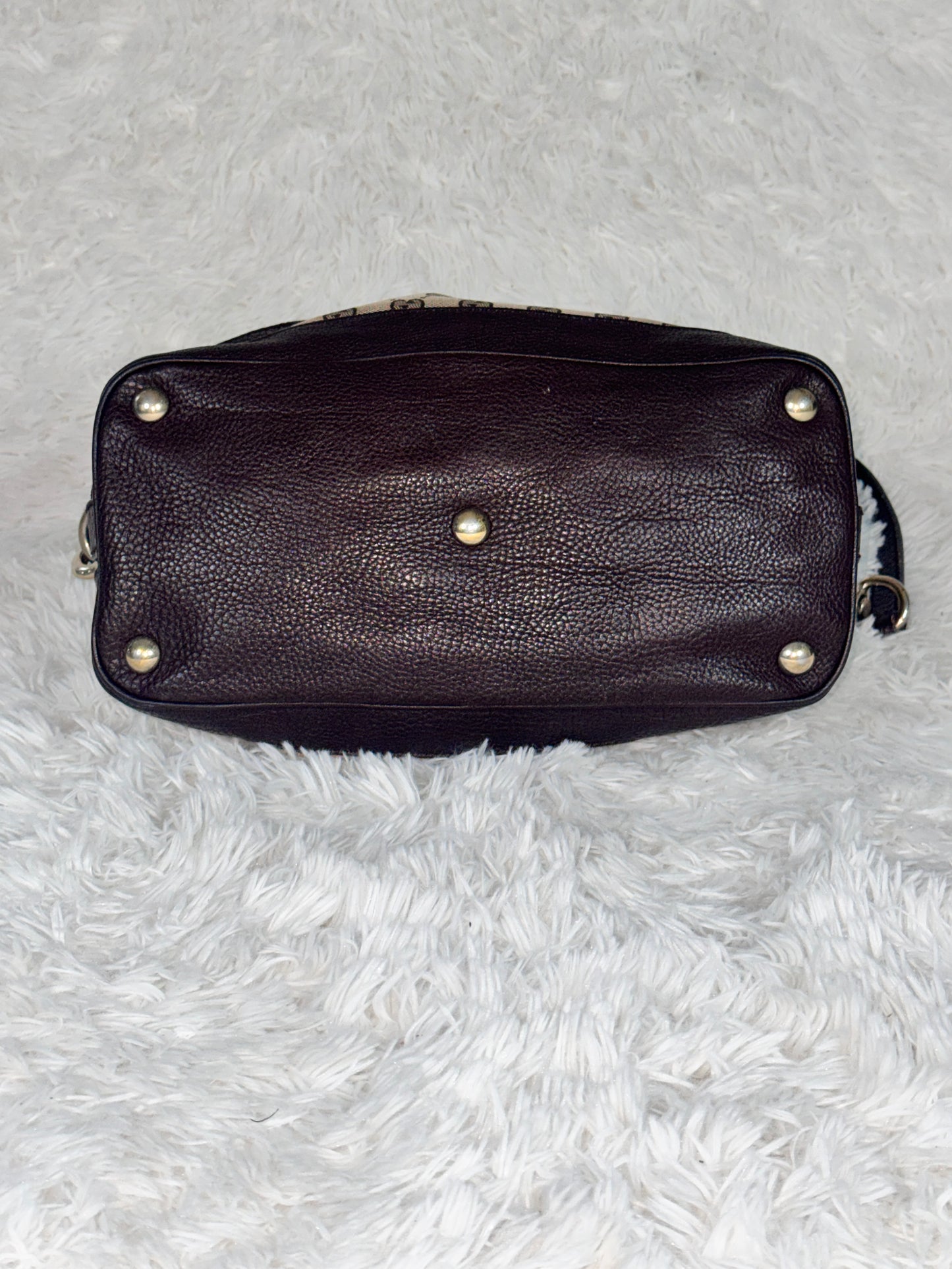 GUCCI GG Canvas Tote Bag with Interlocking G Charm