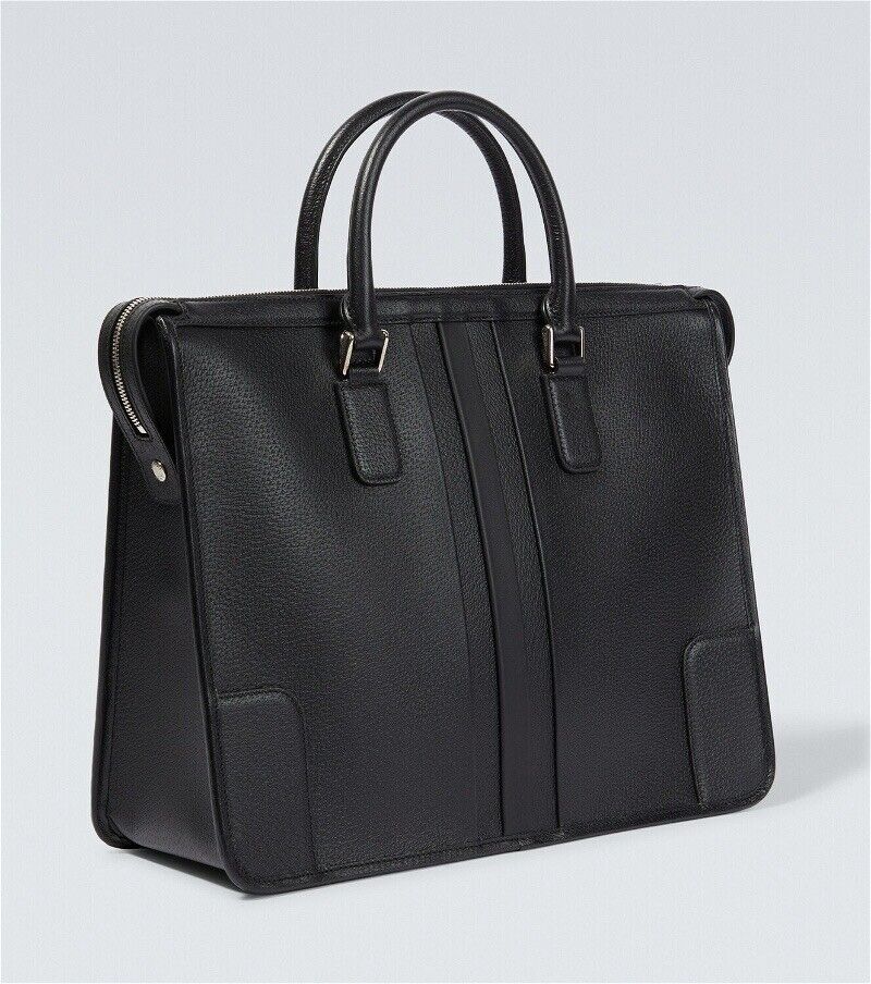 Gucci Interlocking G Black Leather Briefcase